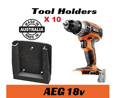 $42.95 • Buy 10x AEG 18V Tool Skin Holder Wall Mount Bracket Storage Screw On 2023 MODEL