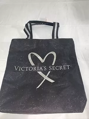 NWT Victorias Secret Black Sparkle   Tote Bag Limited Edition • $14.95