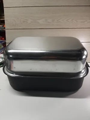 Miracle Maid By West Bend Anodized Aluminum Roaster Nice!  Scratches On Lid • $74.99