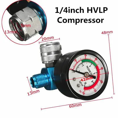 Car Digital Spray Paint Gun Regulator Air Pressure Gauge 1/4inch HVLP Compressor • $17.50