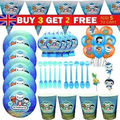 Newest Kids Octonauts Party Supplies Decor Balloon Cup Plate Banner Tableware • £11.32