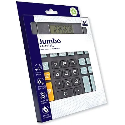 £7.32 • Buy Jumbo Sized Calculator With Pop Up Display Large Button Maths School Homework