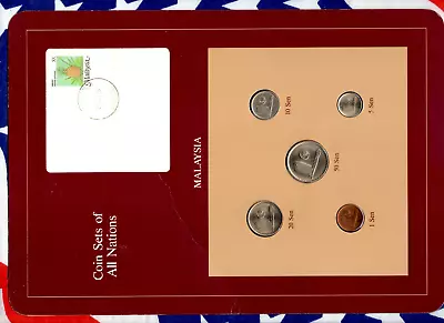 Coin Sets Of All Nations Malaysia 1973-1984 UNC 50 Sen 1984 10 Sen 1973 • $17.86