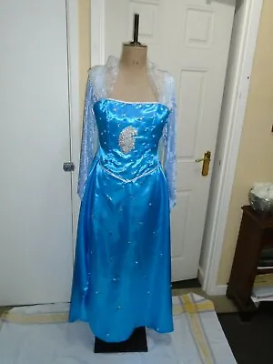 Ice Princess Elsa  Costume From Frozen  Medium 38 Inches  Bust Size • £39.95