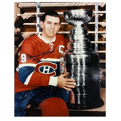 MAURICE RICHARD Signed Montreal Canadiens 16 X 20 Photo - 79186 • $319.99