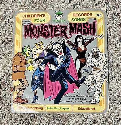 Vintage 1970s Peter Pan 45rpm Vinyl Record Monster Mash #1480 Halloween • $24.99