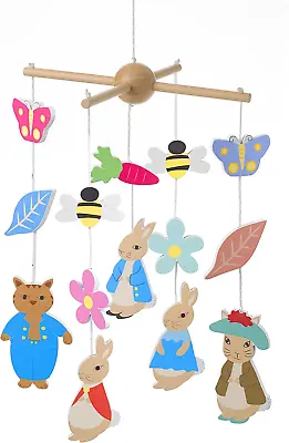 £25.50 • Buy Peter Rabbit Baby Gifts - Wooden Mobile, Beatrix Potter Characters - Peter Rabbi