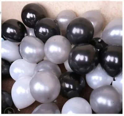 $4.93 • Buy METALLIC LATEX PEARL CHROME BALLOONS 10  Helium Baloon Happy Birthday Party
