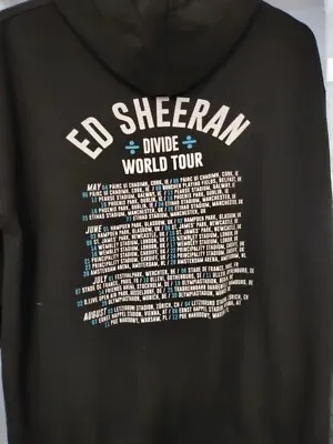 Ed Sheeran Divide World Tour Black Large Hoodie In Worn Condition • £10