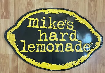 Mikes Hard Lemonade Beer Sign Tin Tacker Metal Man Cave 28.5”x19” 2000 Promo • $39.95