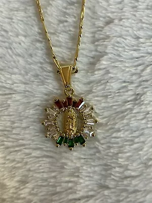 Gold Plated Mexican Flag Viregentia Chain • $15