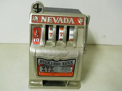 Nevada Buckaroo Bank Toy Slot Machine 1 5 10 Cent • $49.95