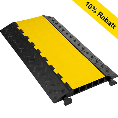 VEVOR 5-Channel Cable Protector Ramp Rubber Speed Bumps Driveway 22000-33000lbs • £33.59