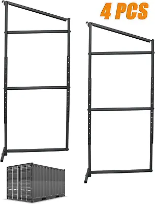 4PCS Cargo Shipping Container Shelving Shelf Brackets Powder Coated Universal • $279.99