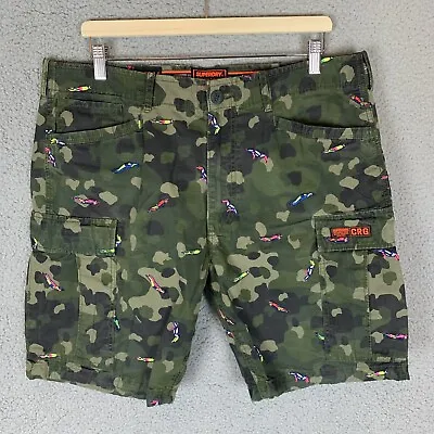 Superdry Shorts Mens Size 36 Green Camo Cargo Pockets • $24.99