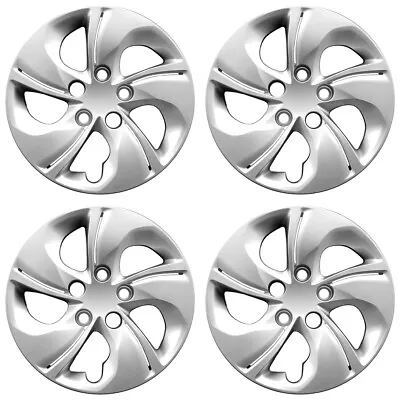 15' 5 Twisted Spoke Silver Bolt-On Wheel Cover Hubcaps For 2013-2015 Honda Civic • $55.84