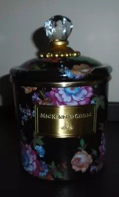 Mackenzie Childs Black Flower Market Canister New Damaged • $49.99