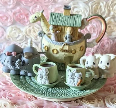 Vintage 1996 Precious Moments Noah's Ark Mini Tea Set By Enesco #27012IL • $35