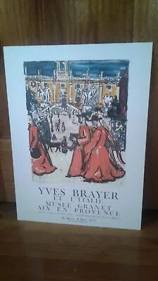 1972 Yves Brayer Italy Musee Granet Lithograph Poster • $55