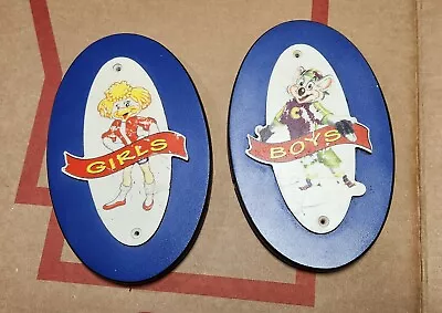 Vintage Chuck E Cheese In-store Restroom Signs • $145