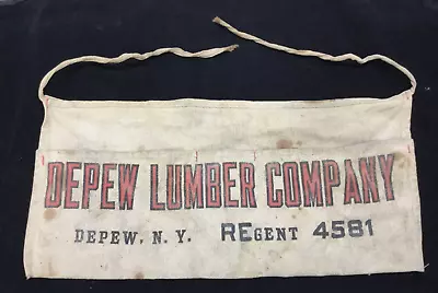 Vintage Nail Apron Depew Lumber Company Depew Ny Phone REgent 4581 • $35