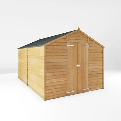 Waltons 12x8 Wood Garden Shed Overlap Apex Storage Double Door No Window 12ft8ft • £734.99