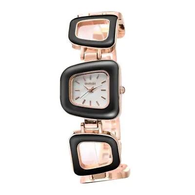 Ladies Design Watch Black Rose Gold Wrist Watch U1354 • $37.85