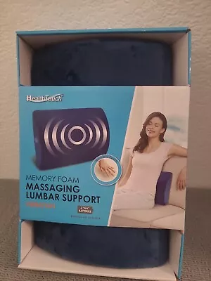 Health Touch Memory Foam Lumbar Support Vibration Pillow Cushion  • $18