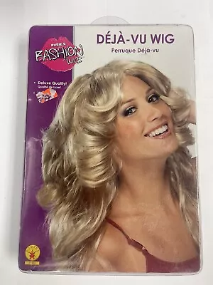 DEJA VU WIG Blonde Hippie Costume Disco 70s 80s Farrah Feather Angels Curl Retro • $19.49