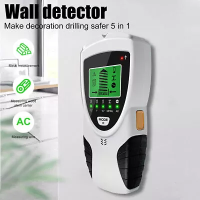 5 In 1 LCD Stud Finder Pipe Sensor Metal Wire Detector Wall Scanner Electric UK • £14.95