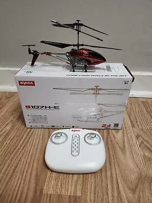 Syma S107H-E Red 2.4 GHz *No Charger*  Remote Control Helicopter Untested • $15.99