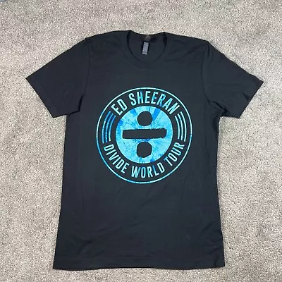 Ed Sheeran Size Medium Divide 2017 World Tour T-Shirt Concert Merch Black & Blue • $9.99