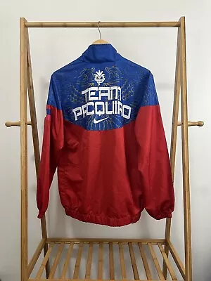VTG Nike Team Manny Pacquiao Boxy Colorblock Full Zip Windbreaker Track Jacket M • $199.95