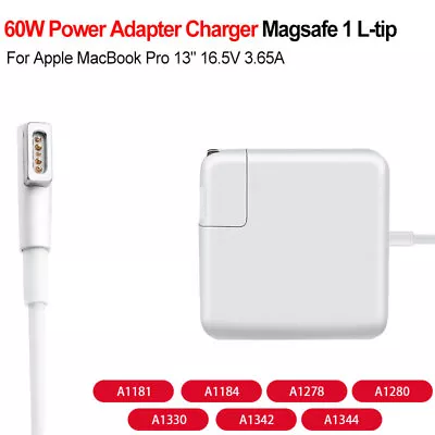 60W MagSafe 1 Adapter For MacBook Pro 13-inch Early 2011 L-Tip Laptop Charger • $10.99