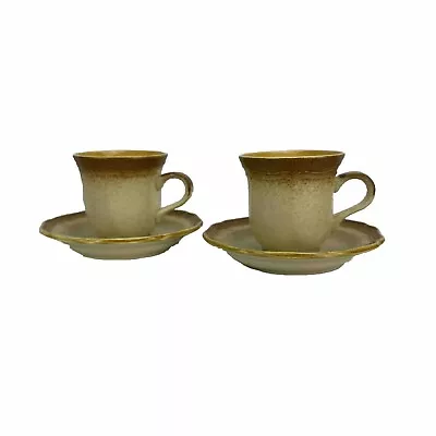 Mikasa Whole Wheat E8000 Lot Of 2 Each Cups And Saucers Excellent Used Condition • $19.43