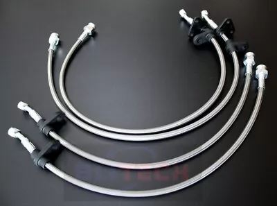 Silver Braided Brake Line Fit 92-95 Honda Civic & 94-01 Acura Integra • $39.91