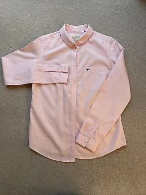 Jack Wills Size 10 Ladies Pink Superior Classic Shirt Long Sleeve Smart Workwear • £10