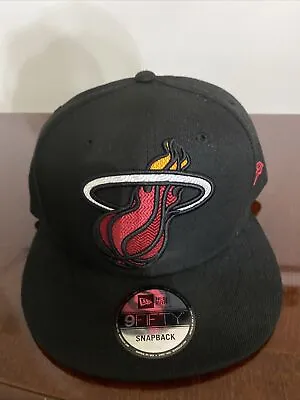 Miami Heat  New Era 9FIFTY Snapback Black NBA Adjustable Hat Cap • $23