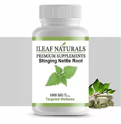 ILeafNaturals Stinging Nettle Root Powder Capsules 1000MG - 60 Veggie Capsules • $13.99