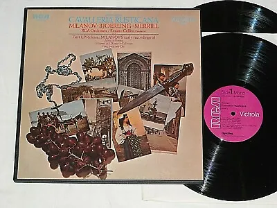 MILANOV-BJOERLING-MERRILL-Cavalleria Rusticana (1971) VICTROLA 2-LP Set • $7.19