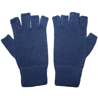Alpaca Fingerless Gloves - Sapphire Blue (S) • $24.99