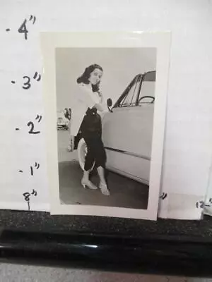 Movie Studio Promo Photo 1953 Fan Club Wallet Size MARISA PAVAN Convertible Car • $18