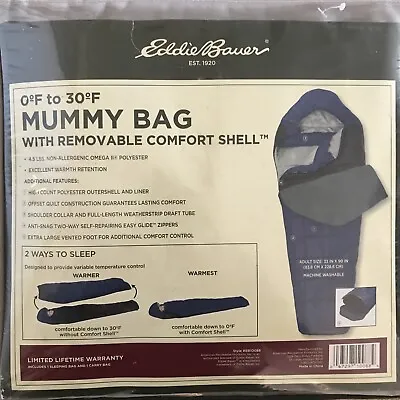 Eddie Bauer Mummy Bag Removable Comfort Shell. 0F To 30F • $120