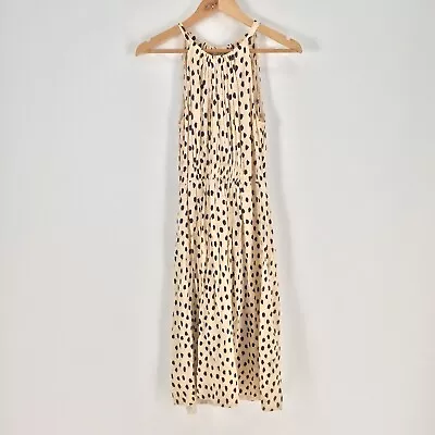 $39.95 • Buy Kate Spade Womens Dress Size US 4 Aus 8 Fit Flarebeige Spotted Sleeveless 041524