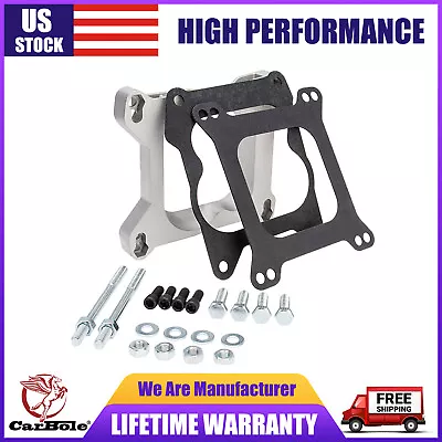 3/4  Open Carb Carburetor Adapter 4bbl Quadrajet Manifold For Holley Edelbrock • $22.99