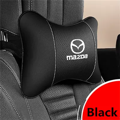 2Pcs Soft Car Neck Pillows Breathable Rest Cushion Seat Headrest For Mazda Black • $36.88