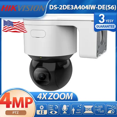 Hikvision DS-2DE3A404IW-DE(S6) 4MP 3-inch 4x Zoom IR Mini PT Dome Network Camera • $194.75