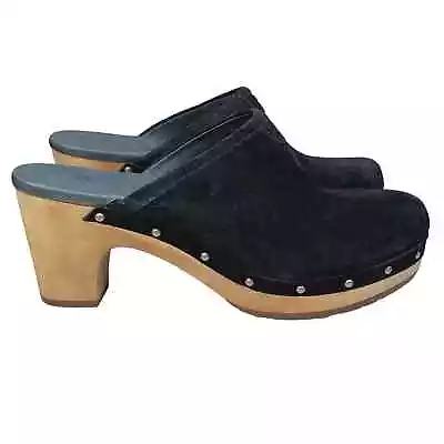 UGG Women's Abbie Black Slip On Wood Clog Mule Size US 6 • $47
