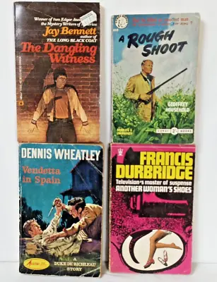 £5.95 • Buy Vintage Paperback Thrillers X 4 Dennis Wheatley, Francis Durbridge Etc.