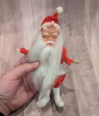 Vintage Santa Claus Made In Japan Cloth Figure Christmas Ornament Doll • $19.95